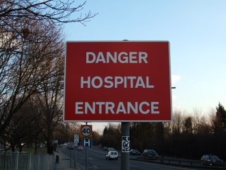 Danger Hospital entrance